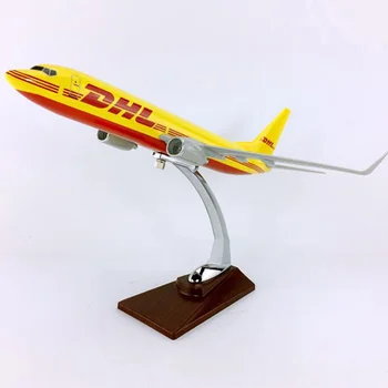 

30CM 1:230scale DHL Express delivery airline Boeing B737-800 model with base alloy aircraft collectible display collection model