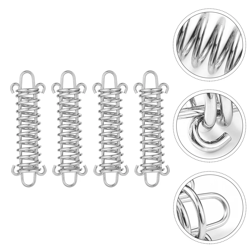 

4Pcs Steel Tent Rope Tensioners Anchor Pegs Windproof Spring Tent Buckle