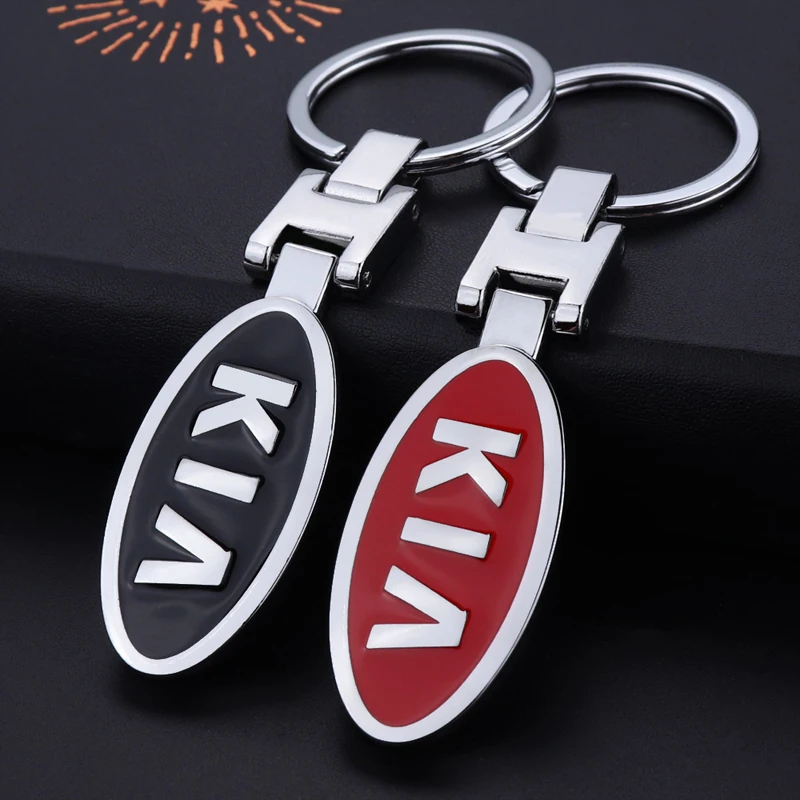 1PC 3D Metal Car Keychain Emblem Key Chain Ring Logo For KIA Cerato