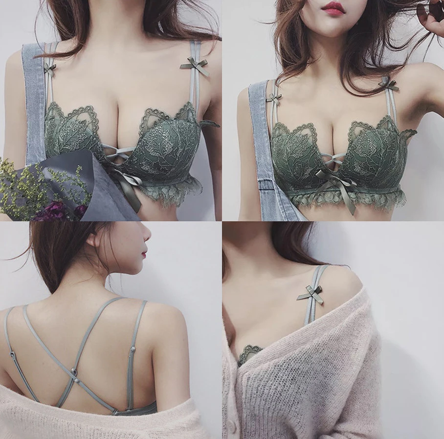 Sexy French Bra Eyelashes Lace Bra photo