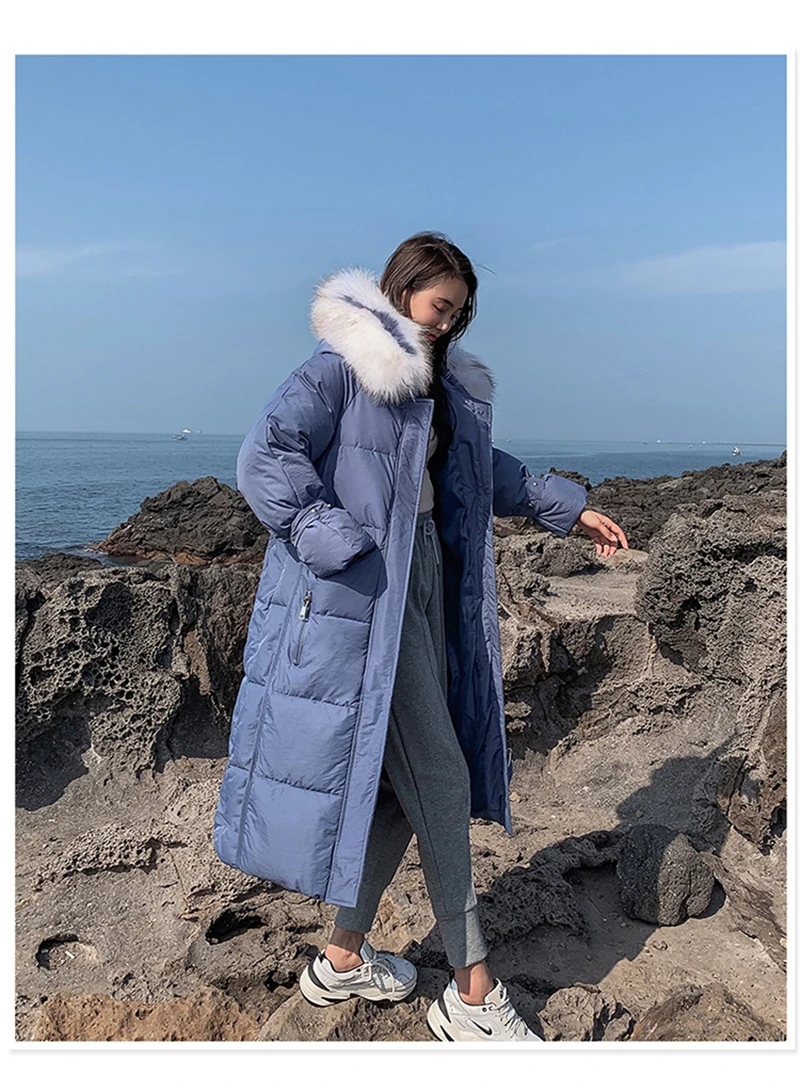 Женские парки костюм длинный участок утолщение новая зимняя Корейская версия свободная хлопковая куртка пальто tide
