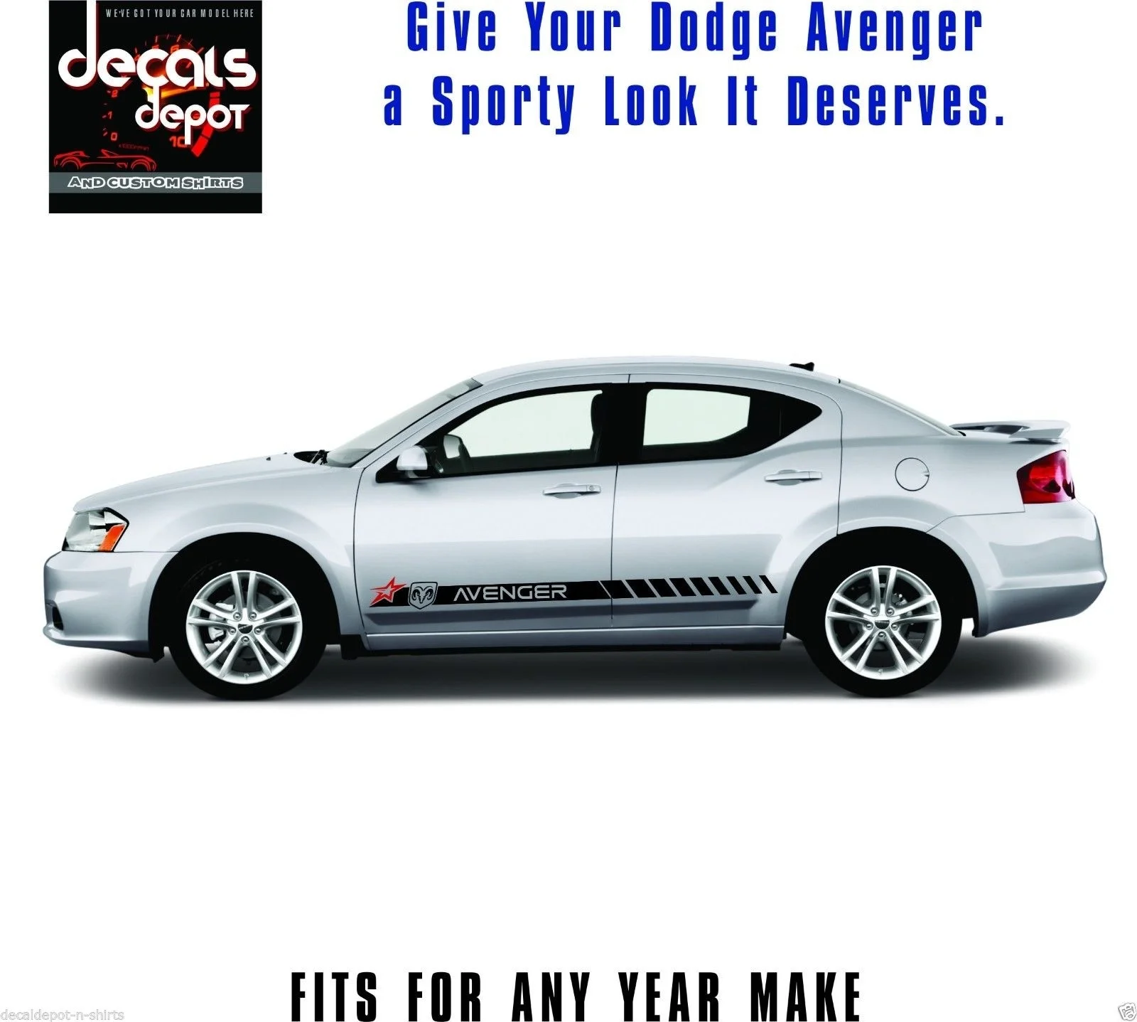 Для x2/набор наклейка виниловая наклейка подходит для Dodge Avenger ROCKER PANEL