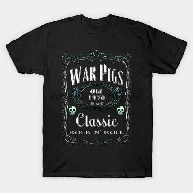 Men t-shirt WHISKEY LABEL war pigs tshirt Women t shirt |