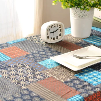 

Cotton Linen Tablecloth Tea Cloth Dining Kitchen Table Cover Protector Sheet UK