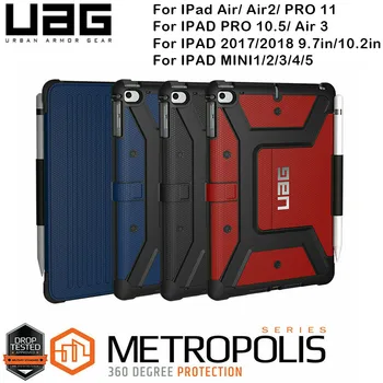 

UAG Metropolis Cover For IPAD AIR/AIR2 MINI1/2/3/4/5 IPAD 10.5/AIR3 IPAD pro 11in 10.2 in Military Drop Leather Tablet Case