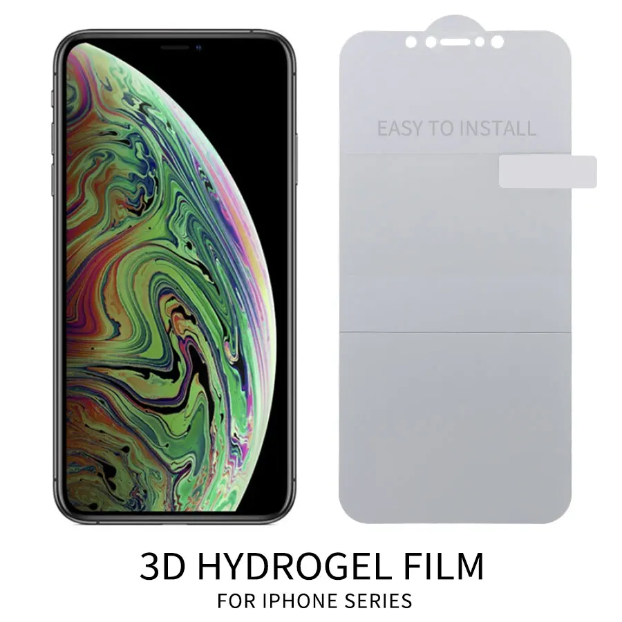 Защитная Гидрогелевая пленка на весь экран для iPhone 8, 7, 6, 6s, X, XS, Max Plus, защитная пленка для iPhone XR, 11 pro, max, силиконовая наклейка