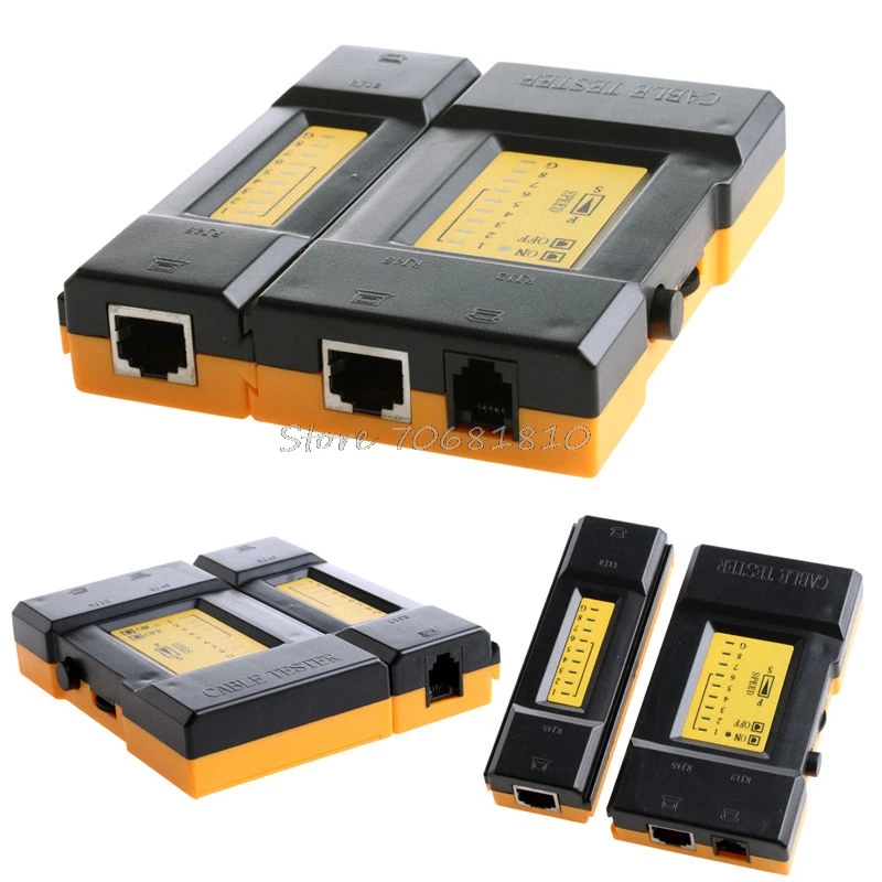 Speed Compute Network Cable Tester RJ45 + RJ11 Lan Wire Ethernet 468VR Hot