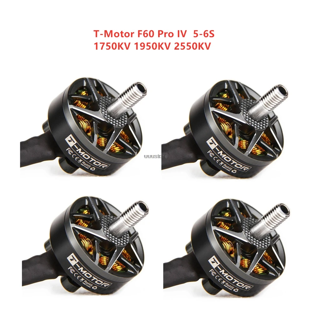 4pcs/Lot T-Motor F60 Pro IV 2207 1750KV 1950KV 2550KV 5-6S Brushless Motor for FPV Racing Drone RC Parts Quadcopter Multirotor