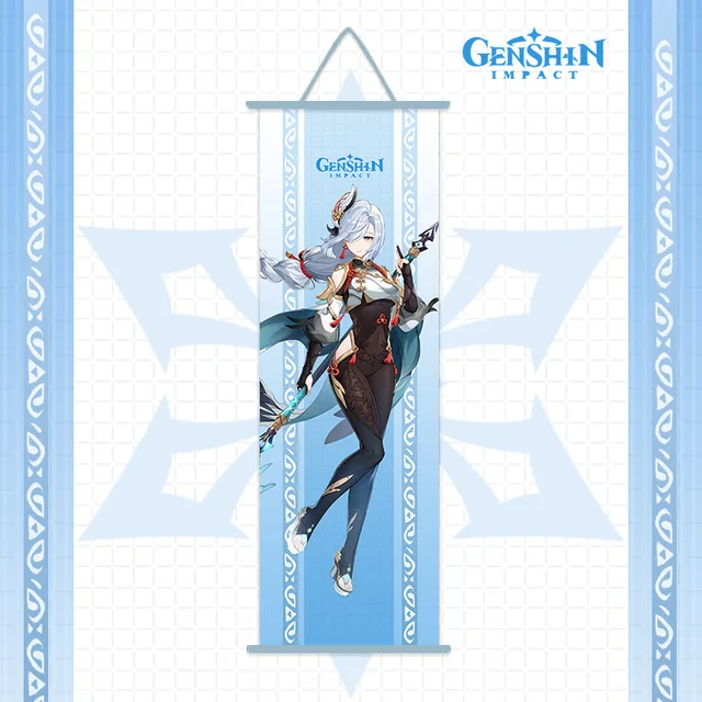 Genshin Impact Anime Cosplay Wall Hanger Kazuha Baal Ayaka Ayato Eula Sara Itto Gorou Shogun Kokomi Fans Collections Props Shenhe