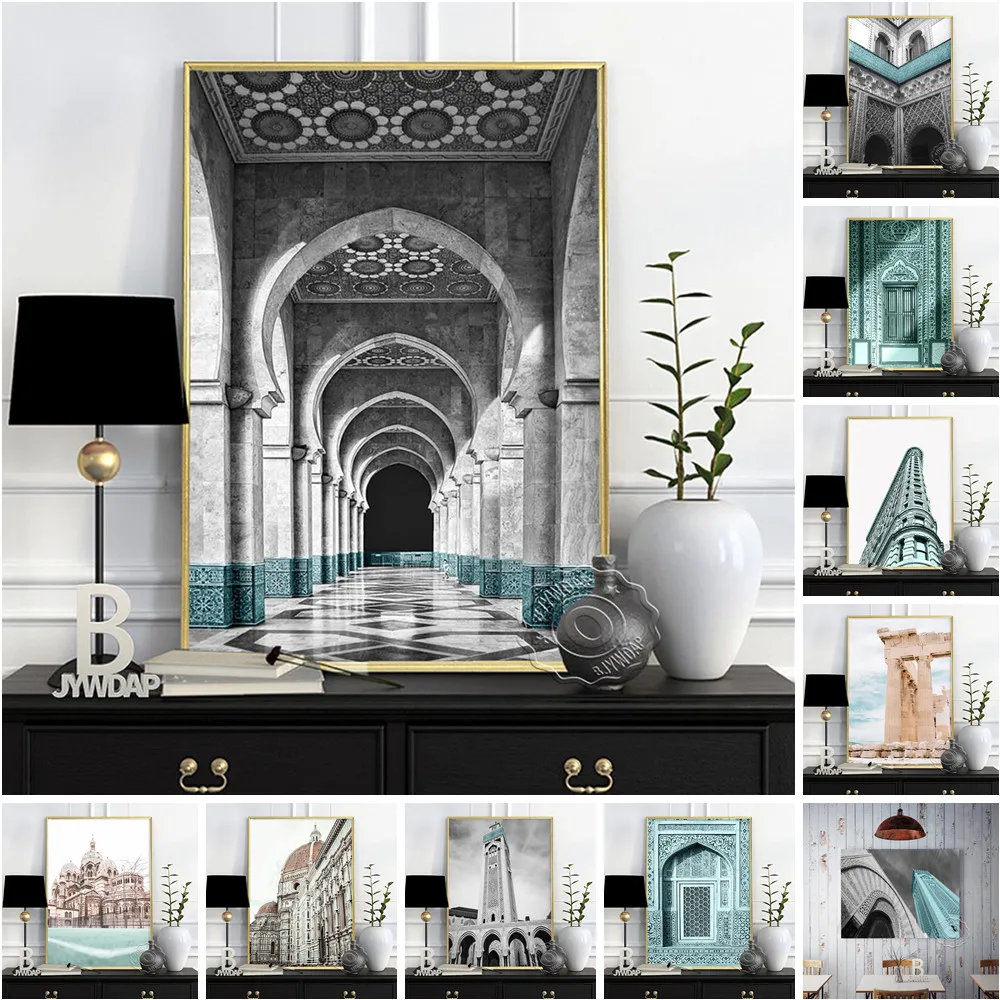 

Architectural Aesthetic Photography Exhibition Poster, Decorative Carved Pattern Art Prints Wall Picture, Office Cafe Home Decor