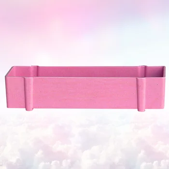 

1 Pc Nordic Style Rectangular Flower Pot Succulent Flower Pot Creative Decorative Flower Pot for Home Office (Pink)