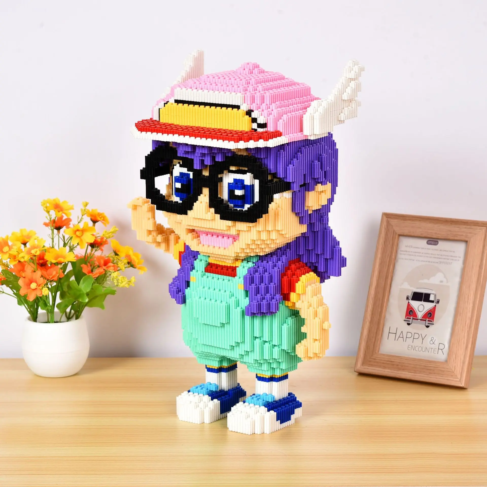 

Cai pin Cute Arale GIRL'S Educational Small Particles of Diamond Toy Fight Inserted Educational Toy Adult Relaxation Building Bl