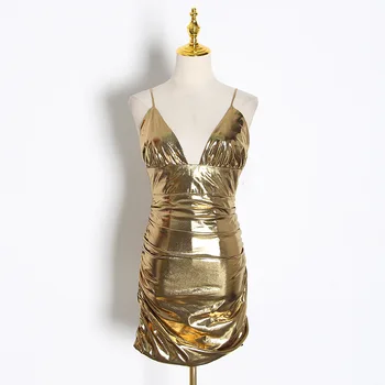 

Xiaozhong Design Feeling Temperament Tight Fit Sling Dress Female Chic Sexy Slim Fit Lu Backpack Hip Short Skirt