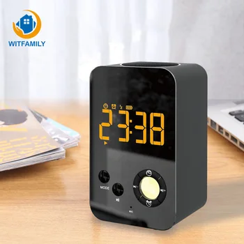 

LED Smart Touch Dimming Digital Alarm Clock Night Light Bluetooth Audio Wake Up Alarm Clock Radio Portable Travel Desk Clock