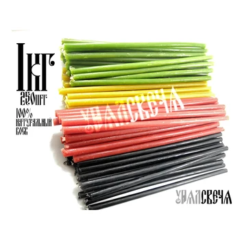 

Set wax candle 4 colors (16.5 cm, 50 minutes burning) kg (250 PCs)