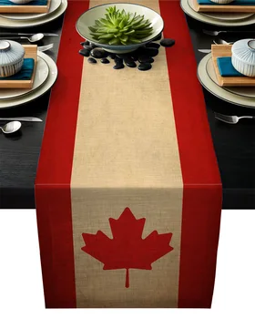 

Canada Flag Vintage Texture Multi Rustic Table Runner Home Dining Room Decor Table Cloth Wedding Christmas Party Table Runners