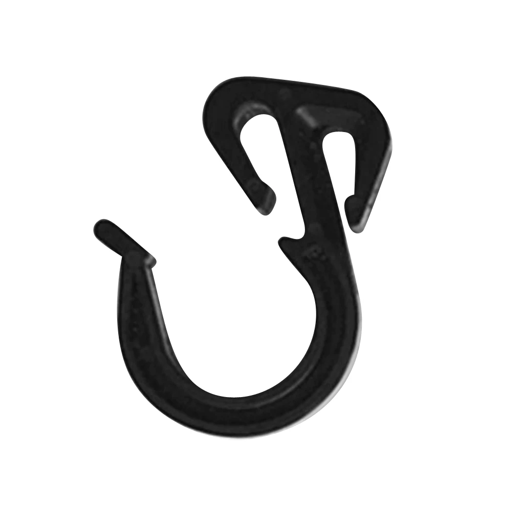 Pack 6 Lightweight & Strong 5mm Shock Cord End Hooks for Elastic Bungee Rope Luggage Strap Hook