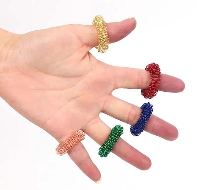 5 шт./партия,, массажное кольцо для пальцев, иглоукалывание, кольцо для здоровья, массажер для тела Релакс, массаж рук, палец, похудение