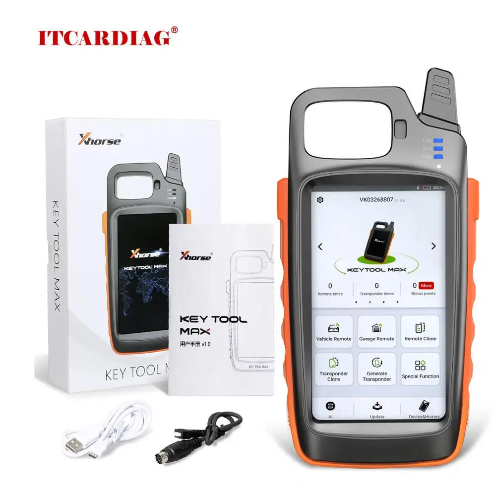 US $365.00 Original Xhorse VVDI Key Tool Max Remote Car Key Programmer With Xhorse VVDI MINI OBD Tool Can Choose Xhorse VVDI Super Chip