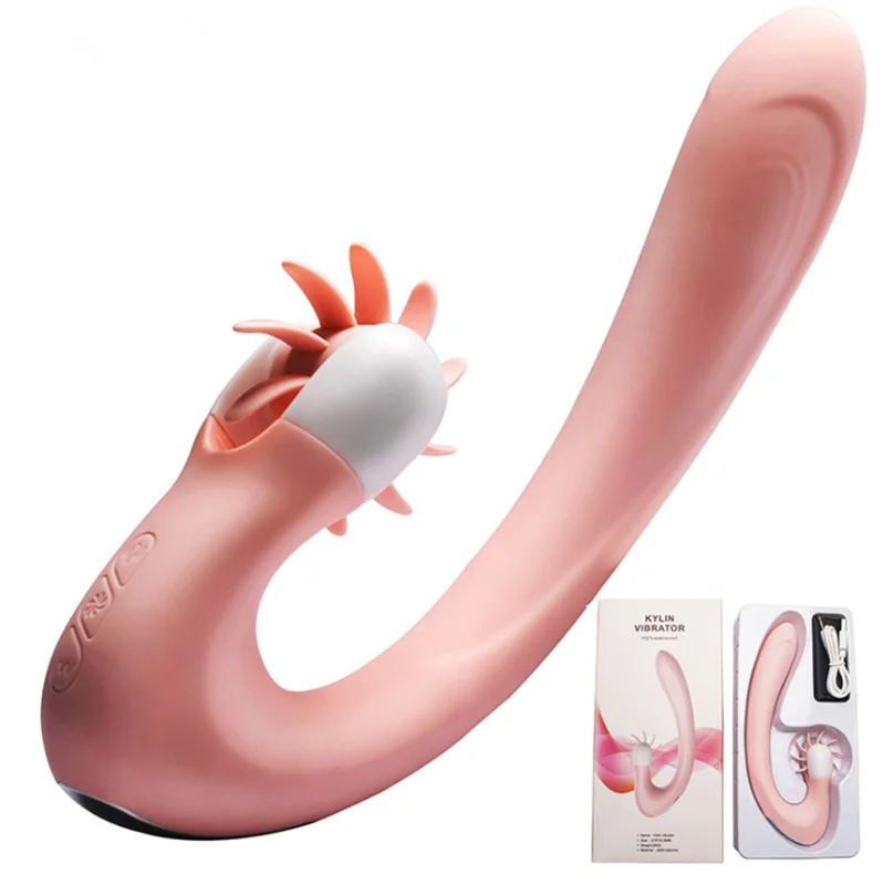 Вибрирующая палочка AV Женский мастурбатор Вращающийся язык лизание клитора