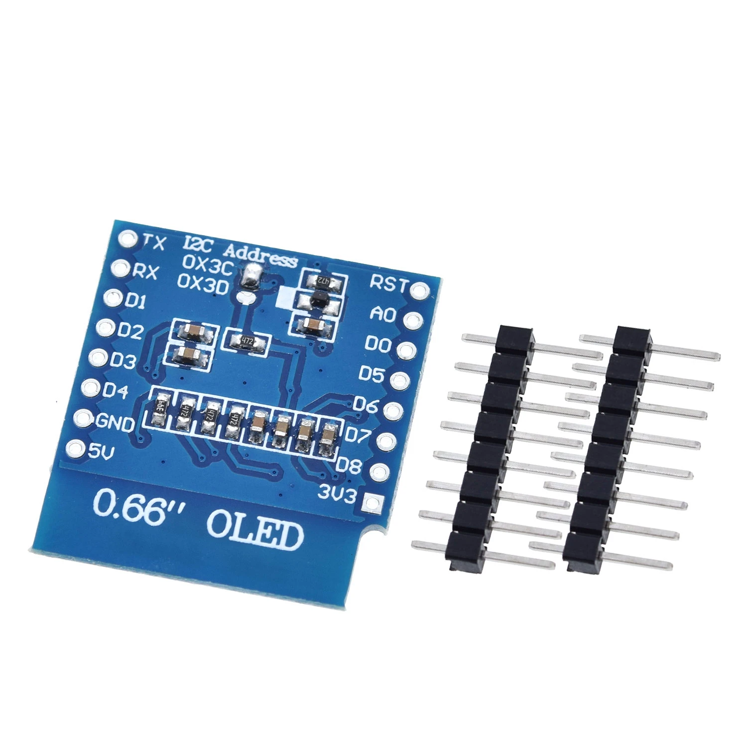 TZT 0,66 дюймовый oled-дисплей модуль для WEMOS D1 MINI ESP32 модуль Arduino AVR STM32 64x48 0,6" ЖК-экран IIC IEC OLED