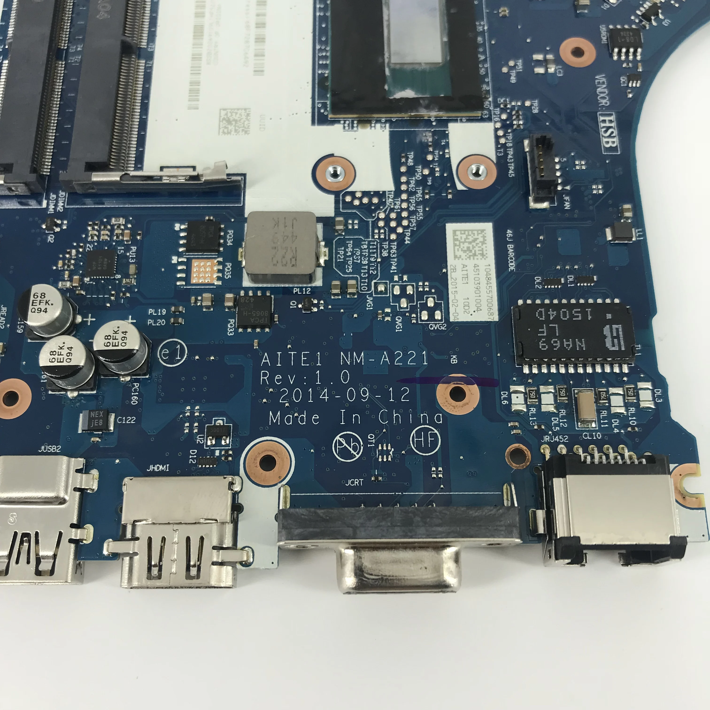 Finest  Brand  00HT584 MainBoard For lenovo Thinkpad E550 Laptop Motherboard SR1EK I3-4005U AITE1 NM-A221