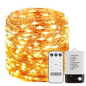 

USB Battery Dual-use Remote Control Light String LED Copper Wire Color Fairy Light Bar Cabaret Party Christmas Decoration
