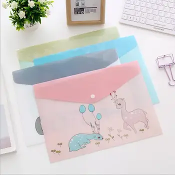 

1PC Business Multi Lovely Papers Document Storage Case School Creative Cute A4 Plastic File Bag Folder Pocket