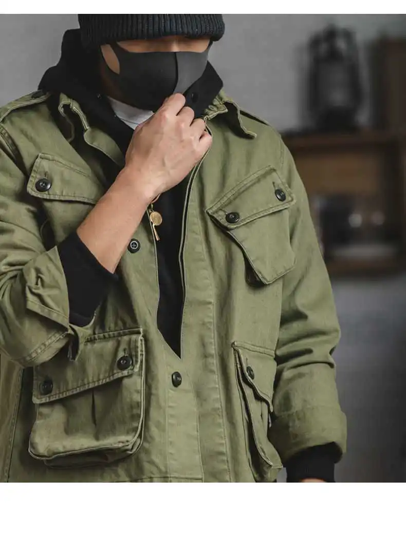 Jungle Jacket M42 Military Paratrooper Suit Men's Overalls Casual Coat Top Army Solid color | Мужская одежда