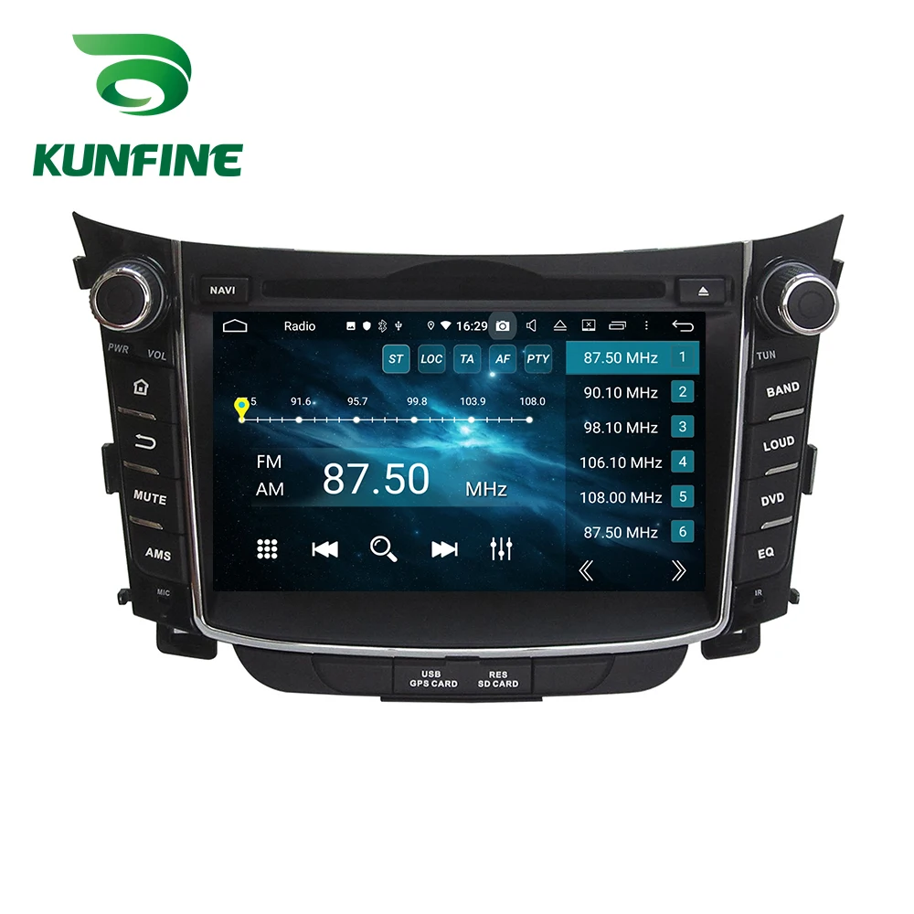 Excellent Android 9.0 Octa Core 4GB RAM 64GB ROM Car DVD GPS Navigation Multimedia Player Car Stereo for Hyundai I30 2011-2016 Radio 4