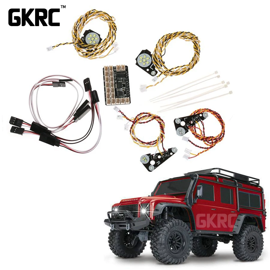 

Led Front/rear Lights & Ic Lamp Group Headlight Lamp Set For Traxxas Trx4 Rc Car Full Set Of Linkage Lamp Front And Rear Lights