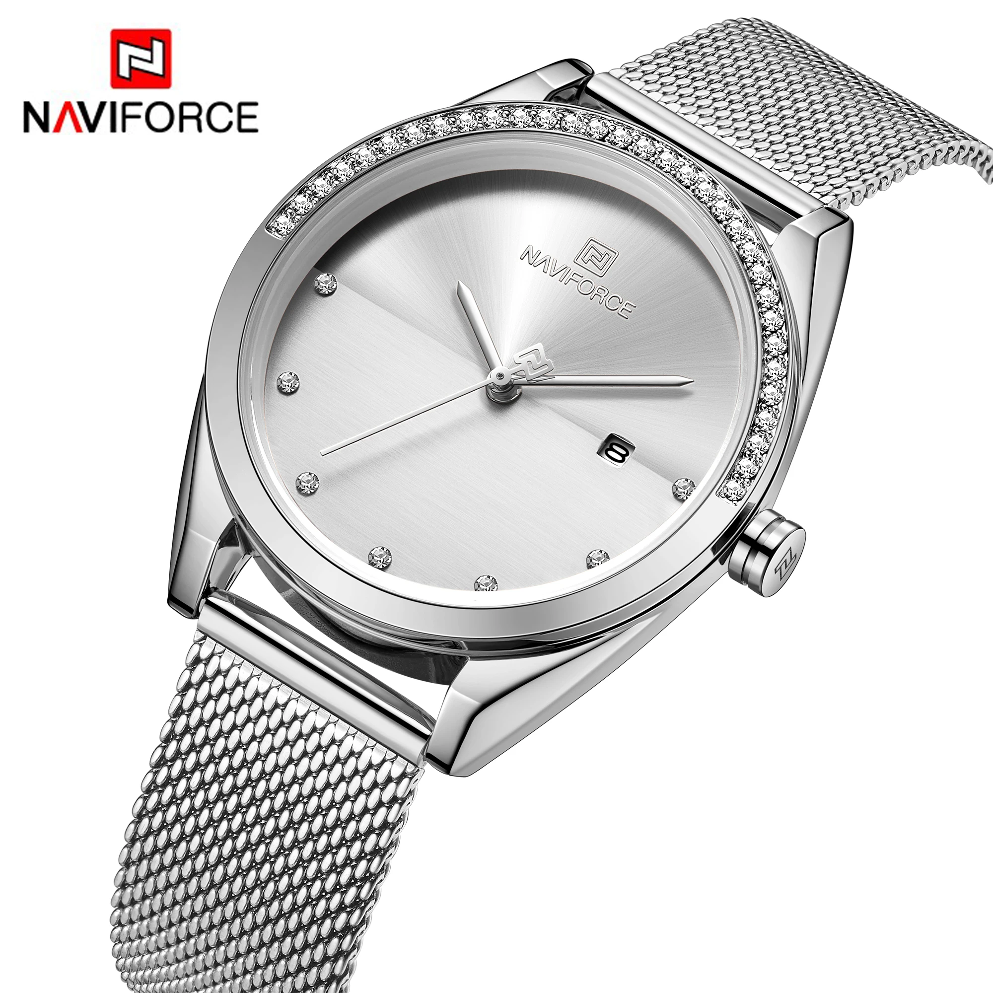 Ladies Wristwatches Waterproof NAVIFORCE Bracelet Elegant Luxury Women Relogio Mesh Quartz