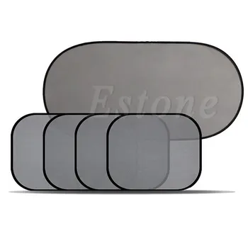 

5Pcs/Set Car Side Rear Window Sunshade Mesh Cover E7CA