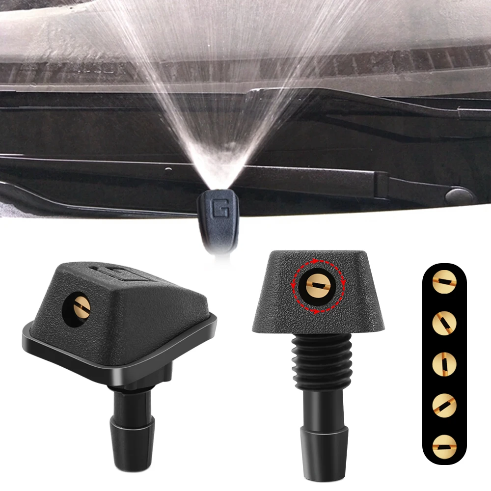 2pcs Car Windshield Wiper Washer Spray Nozzle For Subaru Forester Xv