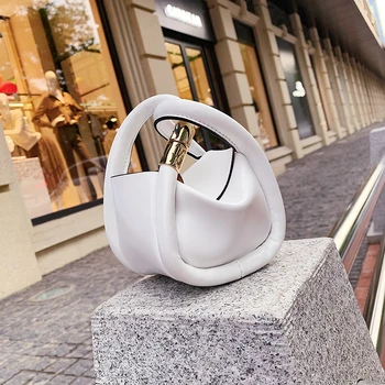 

Solid Color PU Leather Bucket Bags For Women 2020 Summer Simple Lady Crossbody Shoulder Handbags Lady Fashion Totes