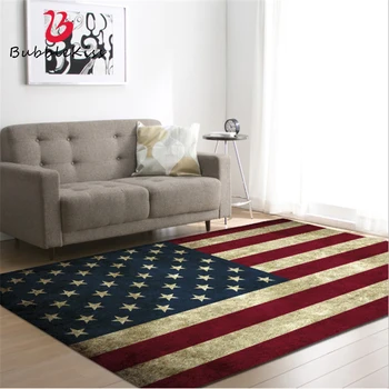 

Bubble Kiss New American Style Flag Pattern Rugs for Modern Living Room Carpet Kids Room Bedside Carpet Bedroom Decor Rug