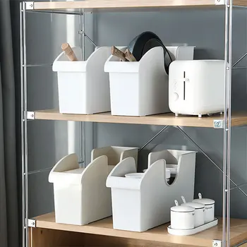 

Kitchen Pot Storage Rack Storage Box Pulley Cover Pot Plastic Shelf Kitchen Utensils Storage Box Spice Plate Storage PAK