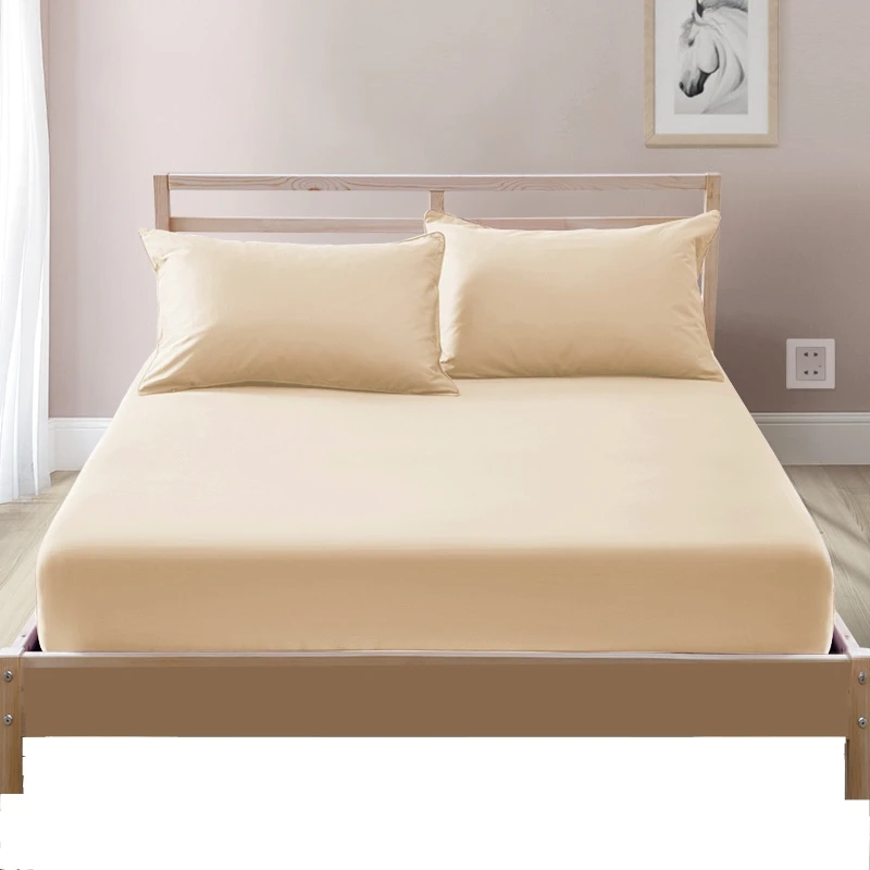 1 шт. полиэстер твердый матрас для кровати с четырьмя углами и эластичными лентами - Цвет: Светло-желтый