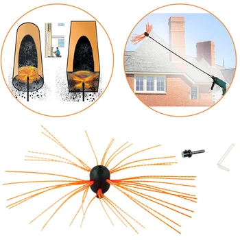 

Home & Living Chimney Pipe Power Sweeping Brush DIY Tools Cleaning Clean Up Accessories Accessories