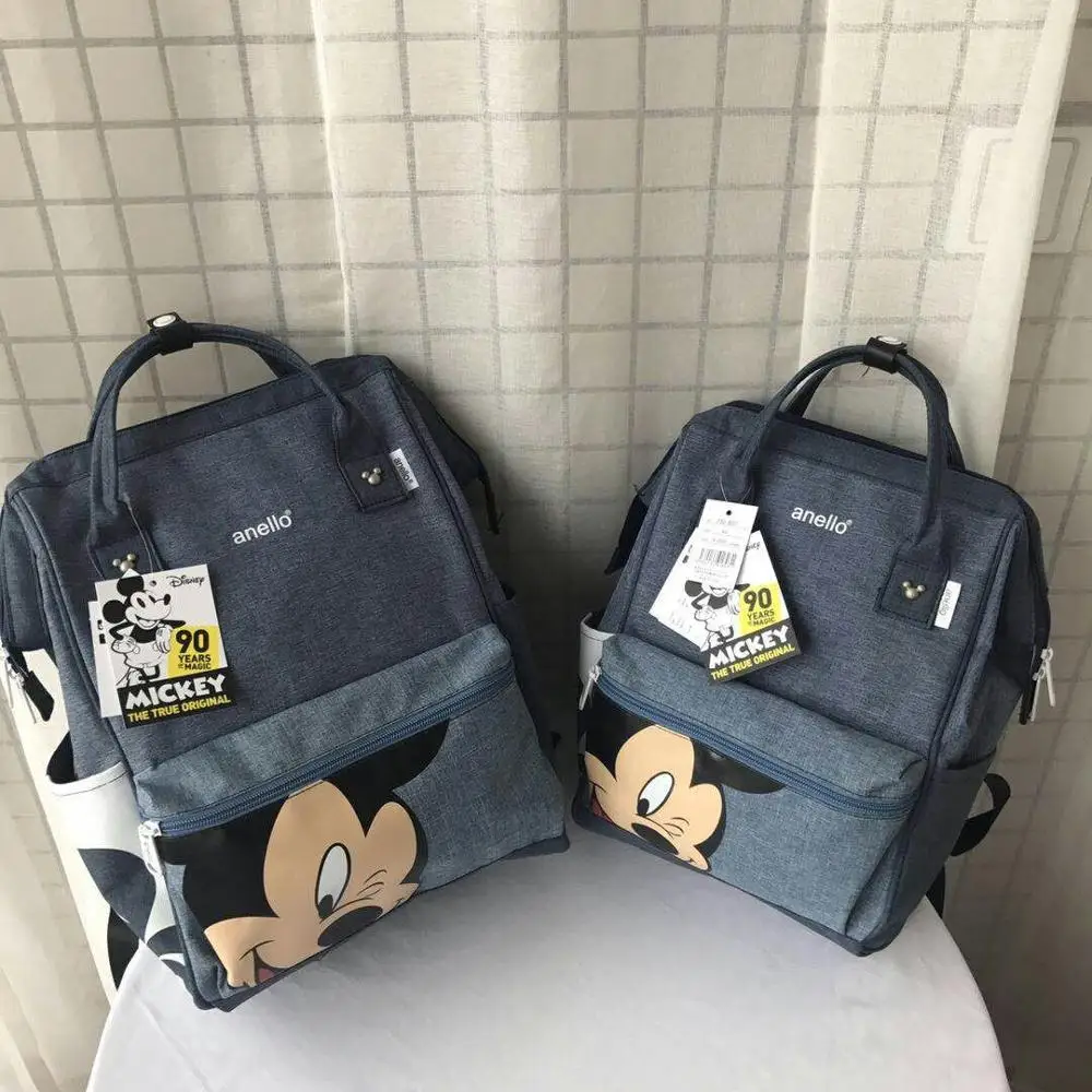 Minnie Backpack Diaper-Bag Multi-Function Large-Capacity Mickey Waterproof Women Cartoons