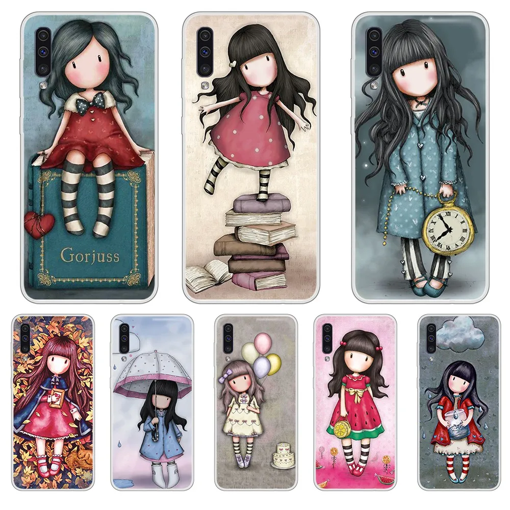

Cartoon Lovely Santoro Gorjuss Etui Transparent Phone Case For SamSung Galaxy S 7 8 9 10 11 20 a 20e 50 51 70 71 Plus Edge Ultra