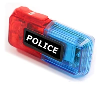 LED kırmızı mavi çok fonksiyonlu klip yanıp sönen uyarı emniyet omuz polis lambası dahili pil 500M görünmez