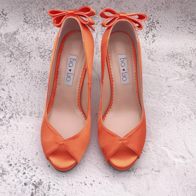 Can't Dull My Sparkle Velvet Platform Heels (Velvet Orange) · NanaMacs