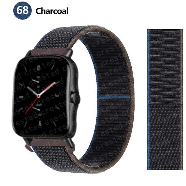 Nylon band For Amazfit GTS/2/2e/GTS2 Mini/GTR 3 Pro 42mm/47mm/GTR2/2e/stratos 2/3 Sport Loop Bracelet Amazfit bip strap