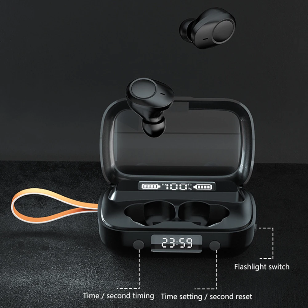 Wireless Headphones TWS Earphones Bluetooth 5 1 Headphone with Mic IPX7 Waterproof Gaming Headsets Touch Control Music Earbuds