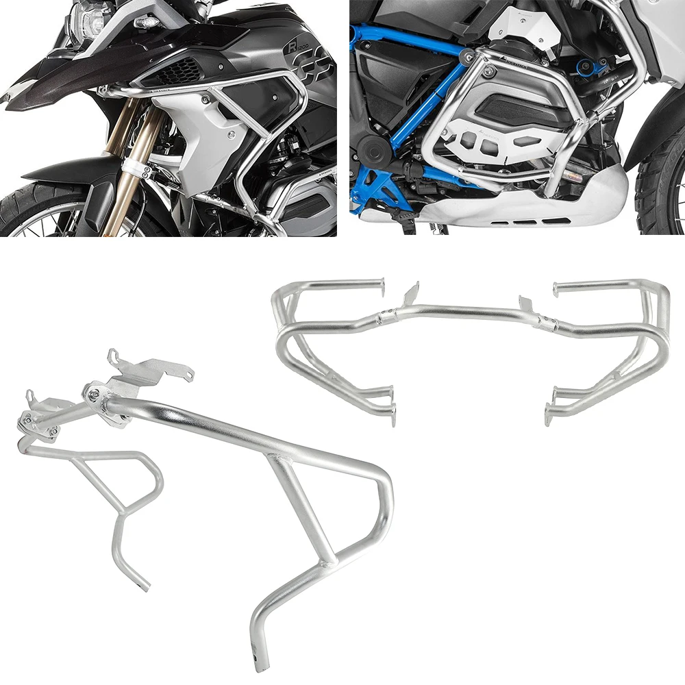 Motorcycle Upper & Lower Engine Highway Guard Crash Bar Bumper Frame Protection For BMW R1200GS R 1200 GS R1200 LC 2013-2019