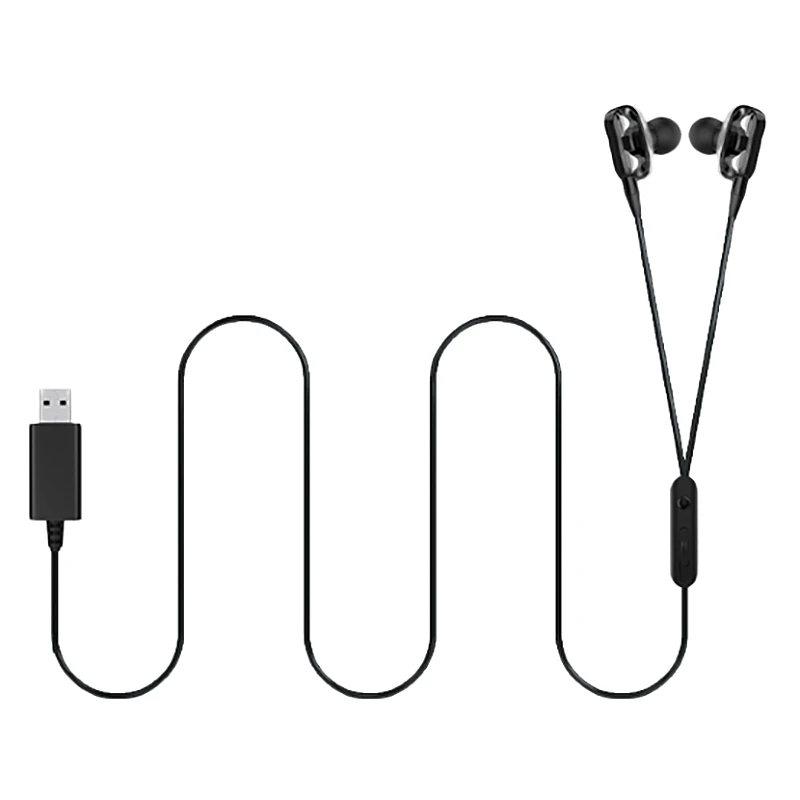 HiFi Game Headset Quad Core Dual Drive Unit Stereo Subwoofer Noise Reduction Headphone Speakers with MIC USB Earphone