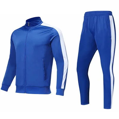Спортивный костюм для мальчиков и девочек, Студенческая осенняя и зимняя флисовая куртка на молнии, одежда для соревнований - Цвет: Синий