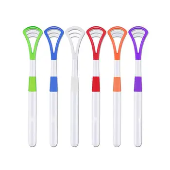 

2Pcs Tongue Brush Tongue Cleaner Scraper Cleaning Tongue Scraper For Oral Care Keep Fresh Breath Dental Care Tongue Clean Tool