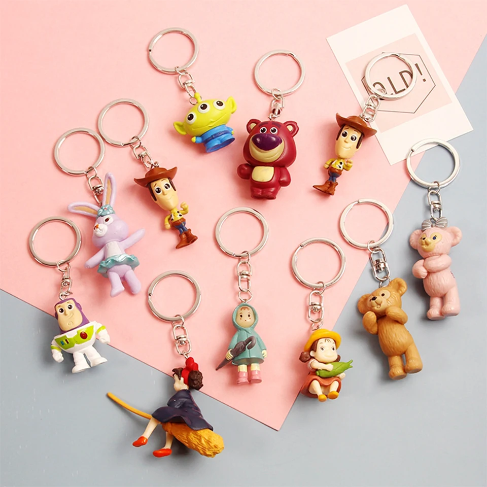 

Cute Block Bear KeyChains Car Keys Bag Keyring Key Chains Decor Rabbit Girl Pendent Charms for Airpods for Samsung Buds Live New